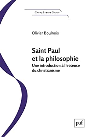 Saint Paul et la philosophie boulnois puf