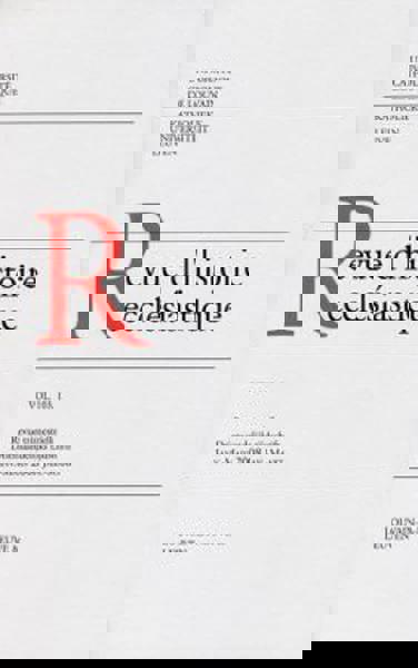 Revue d’histoire ecclésiastique