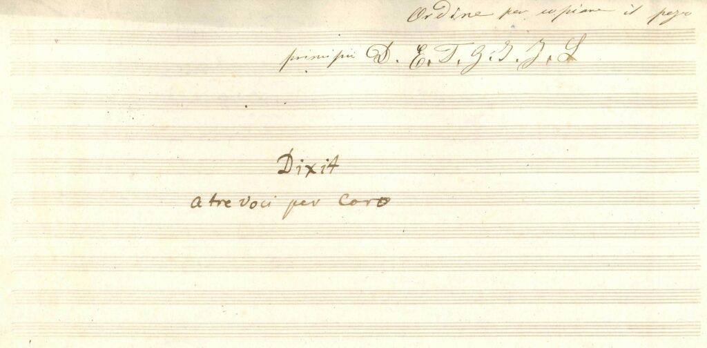 Presentazione del manoscritto autografo inedito del “Dixit Dominus” di Donizetti