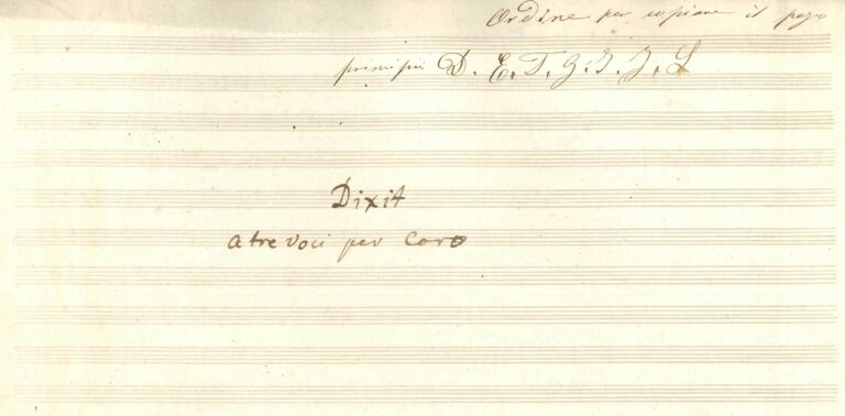 Presentazione del manoscritto autografo inedito del “Dixit Dominus” di Donizetti